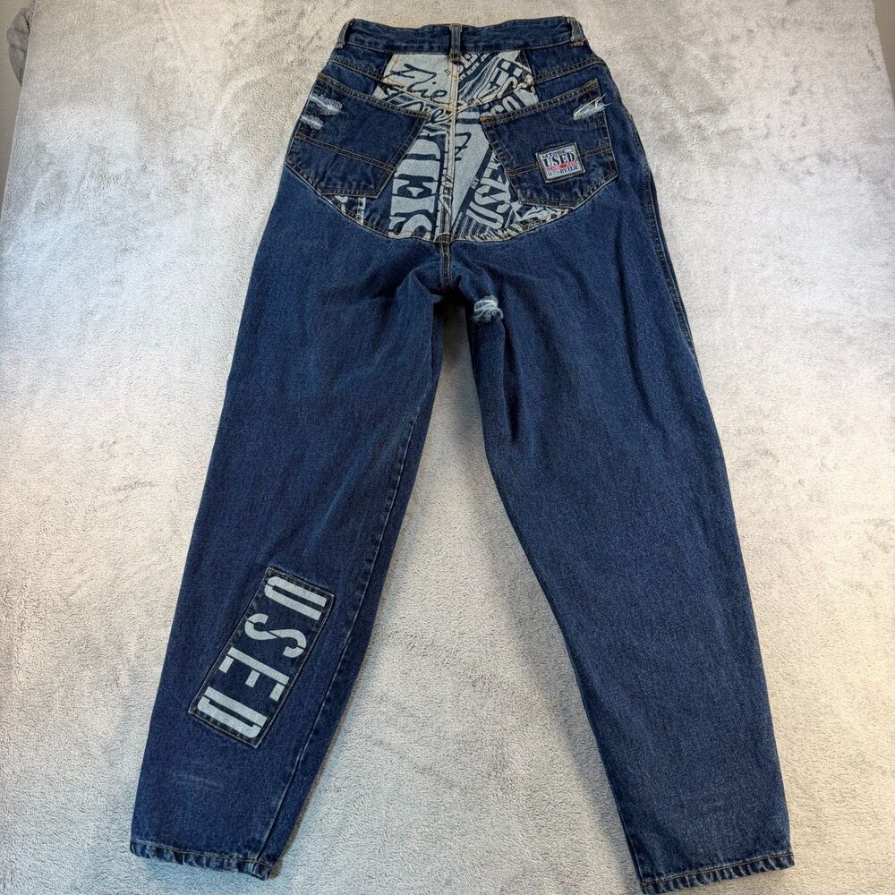 Vintage Get Used by Elie Jeans Women 31 High Rise Baggy Patchwork 90s Streetwear